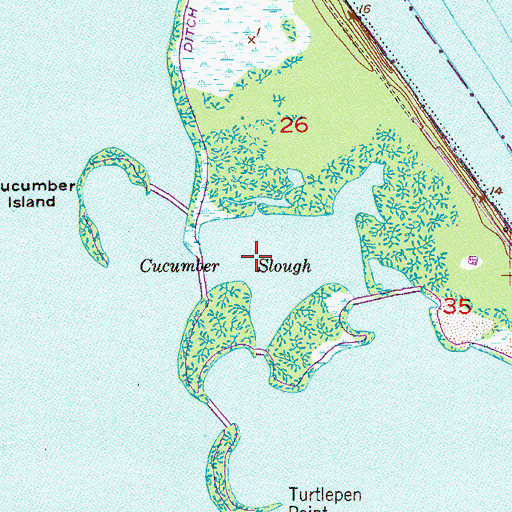 Topographic Map of Cucumber Slough, FL