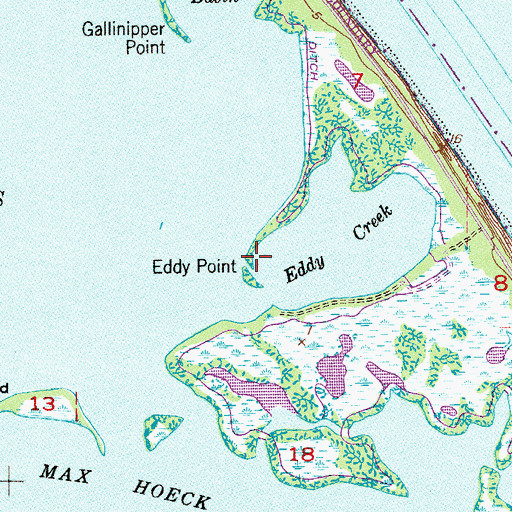 Topographic Map of Eddy Point, FL