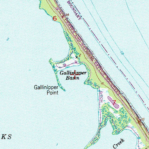 Topographic Map of Gallinipper Basin, FL