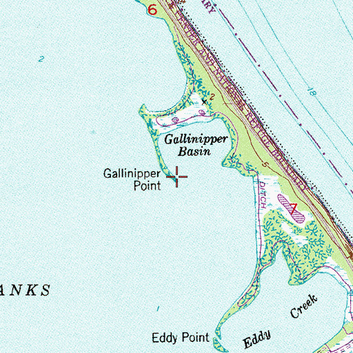 Topographic Map of Gallinipper Point, FL