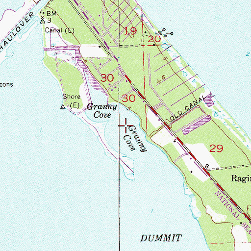 Topographic Map of Granny Cove, FL