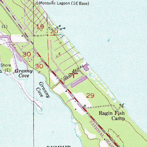 Topographic Map of Old Canal, FL
