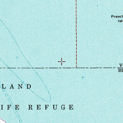 Topographic Map of Mosquito Lagoon Aquatic Preserve, FL