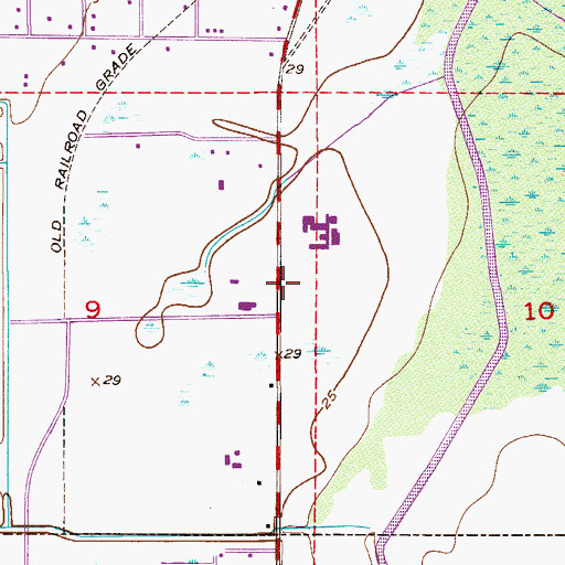 Topographic Map of HCA-Raulerson Hospital Heliport, FL