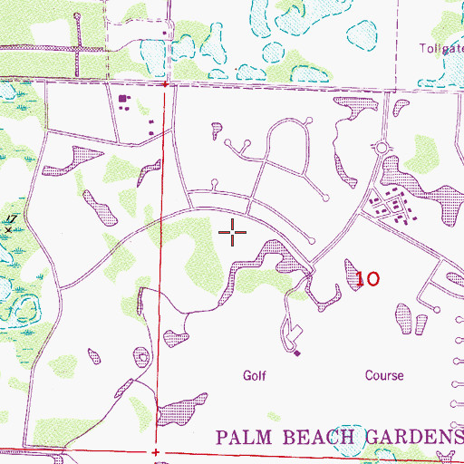 Topographic Map of PGA National Heliport, FL