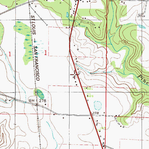 Topographic Map of Mike's Ag Air Airport, FL