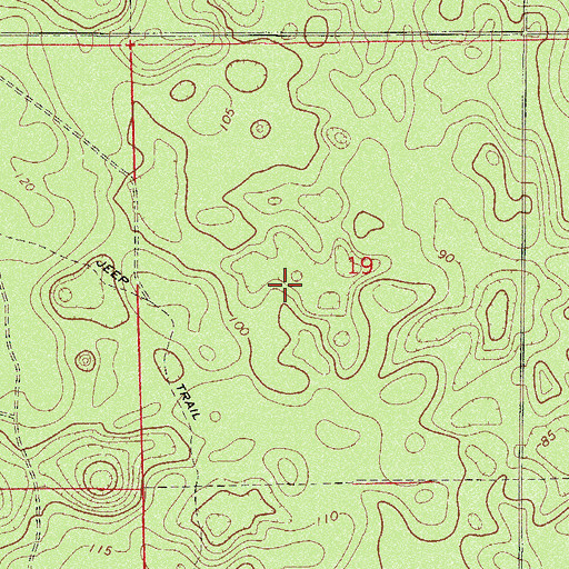 Topographic Map of Hughes Island, FL