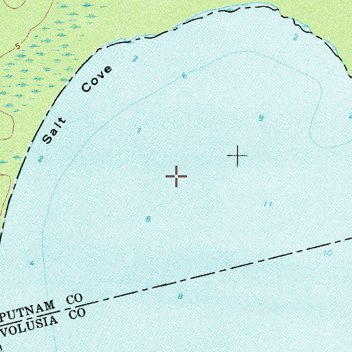 Topographic Map of Salt Springs Bar, FL