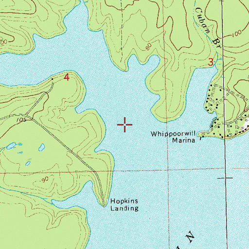 Topographic Map of Grays Number One Landing, FL