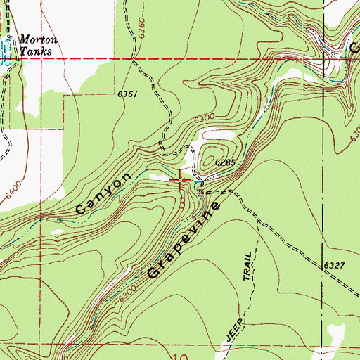 Topographic Map of Kinnikinick Canyon, AZ