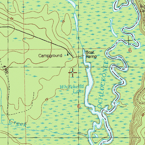 Topographic Map of Porter Lake Campground, FL