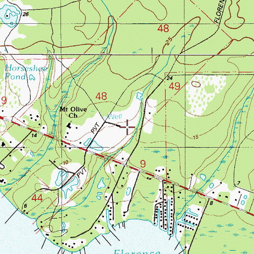 Topographic Map of Deer Creek Ranch, FL