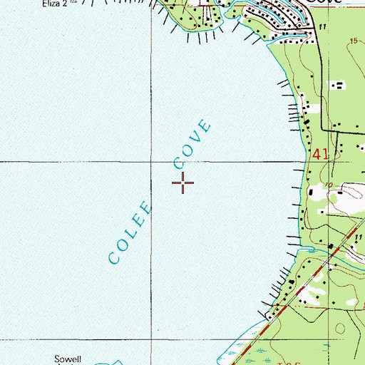 Topographic Map of Colee Cove, FL