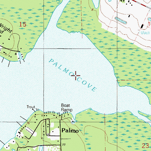 Topographic Map of Palmo Cove, FL