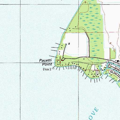 Topographic Map of Pacetti Point, FL