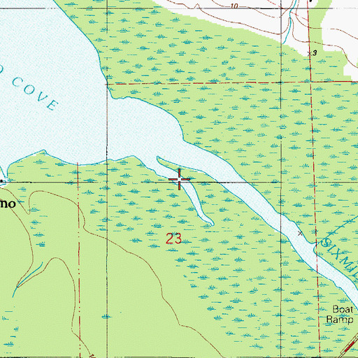 Topographic Map of Mud Alley, FL
