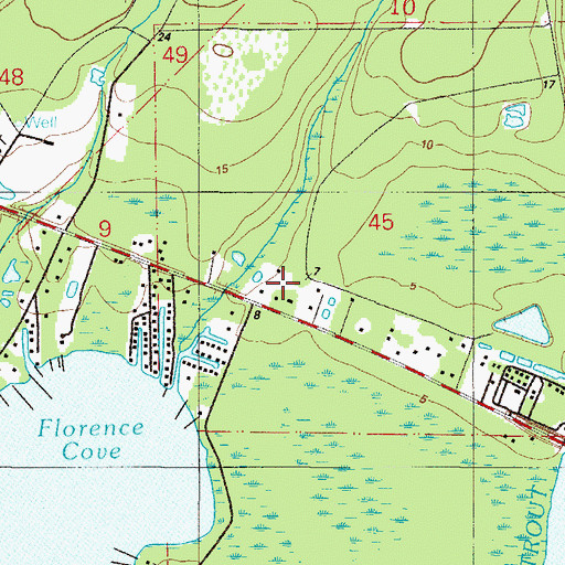 Topographic Map of Florence, FL