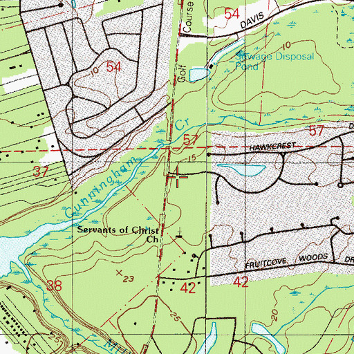 Topographic Map of Servants of Christ Church, FL