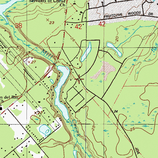 Topographic Map of Camp Saint Johns, FL