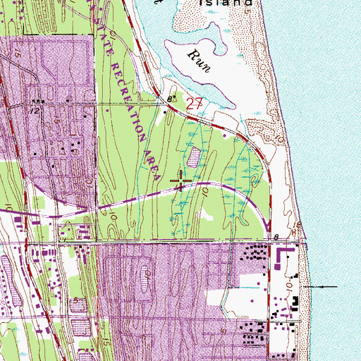Topographic Map of Anastasia State Park, FL