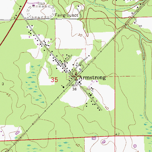 Topographic Map of Armstrong, FL