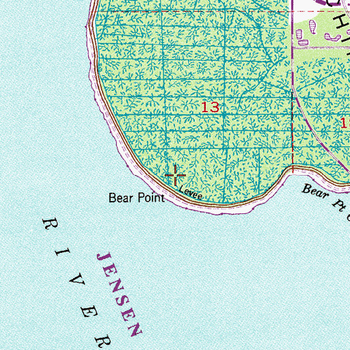 Topographic Map of Bear Point, FL