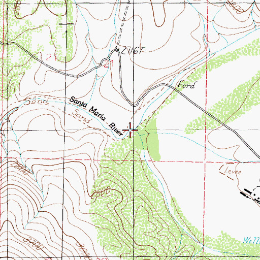 Topographic Map of Kirkland Creek, AZ