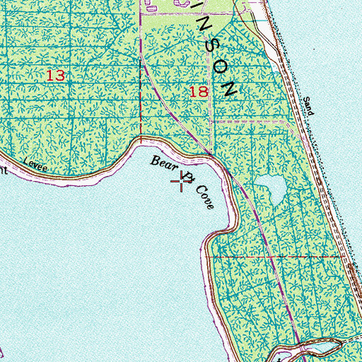 Topographic Map of Bear Point Cove, FL