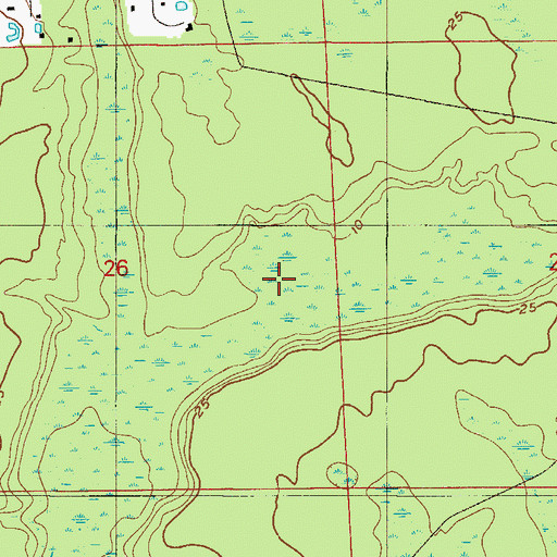 Topographic Map of Big Island Swamp, FL