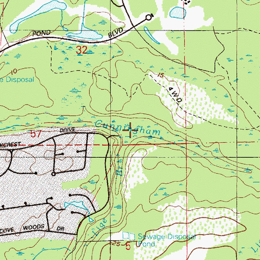Topographic Map of Big Lige Branch, FL