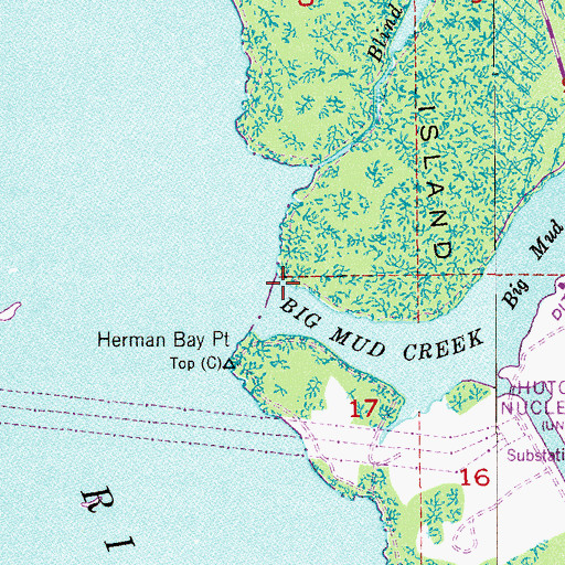 Topographic Map of Big Mud Creek, FL