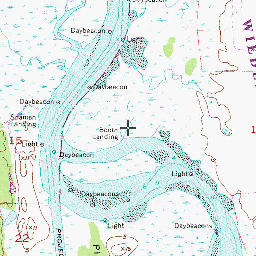 Topographic Map of Booth Landing, FL