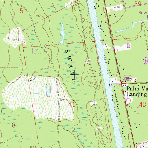 Topographic Map of Cabbage Swamp, FL