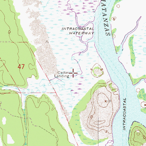 Topographic Map of Cedar Landing, FL