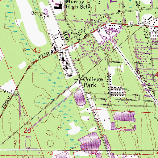 Topographic Map of College Park, FL