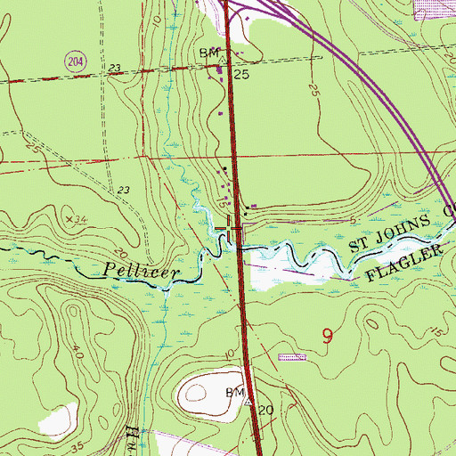 Topographic Map of Cracker Branch, FL