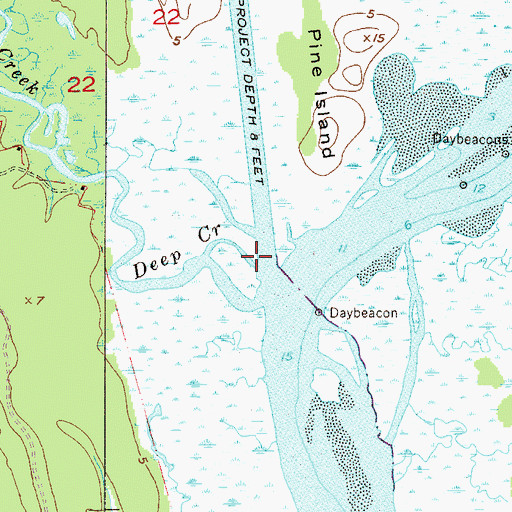 Topographic Map of Deep Creek, FL