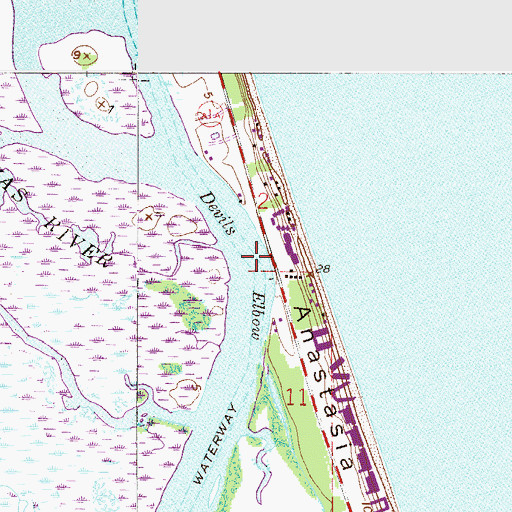 Topographic Map of Devils Elbow, FL