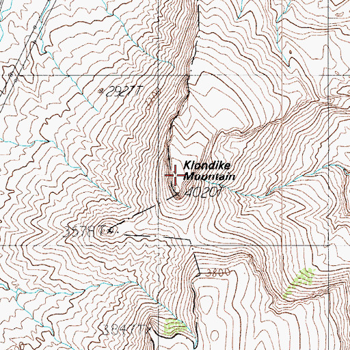 Topographic Map of Klondike Mountain, AZ
