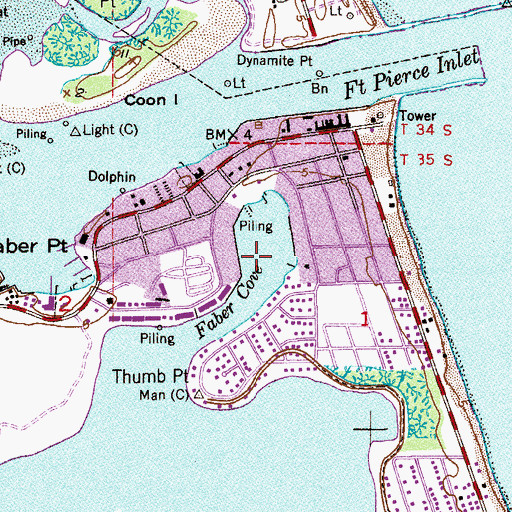 Topographic Map of Faber Cove, FL