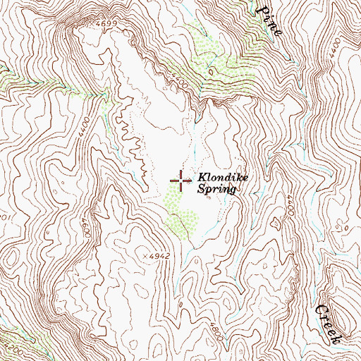 Topographic Map of Klondike Spring, AZ