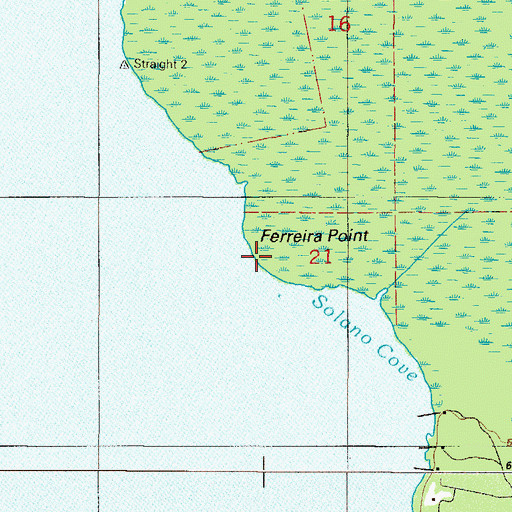 Topographic Map of Ferreira Point, FL