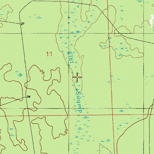 Topographic Map of Flat Swamp, FL