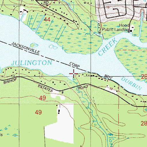 Topographic Map of Flora Branch, FL