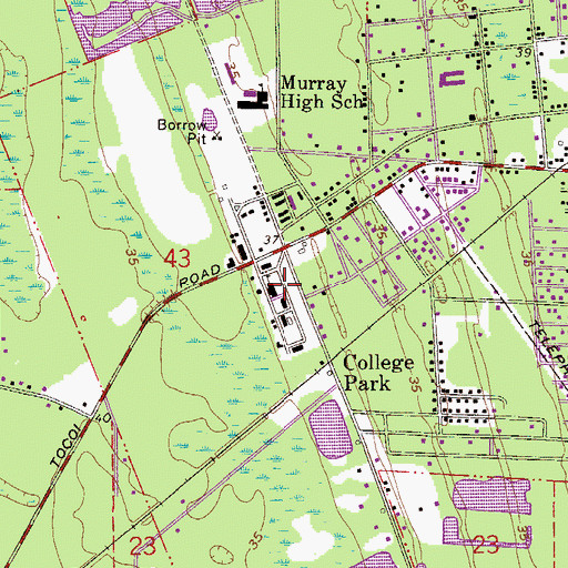 Topographic Map of Florida Industrial College, FL
