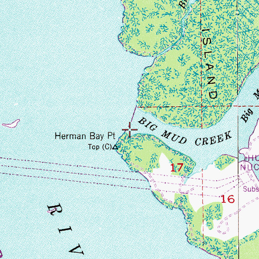 Topographic Map of Herman Bay Point, FL
