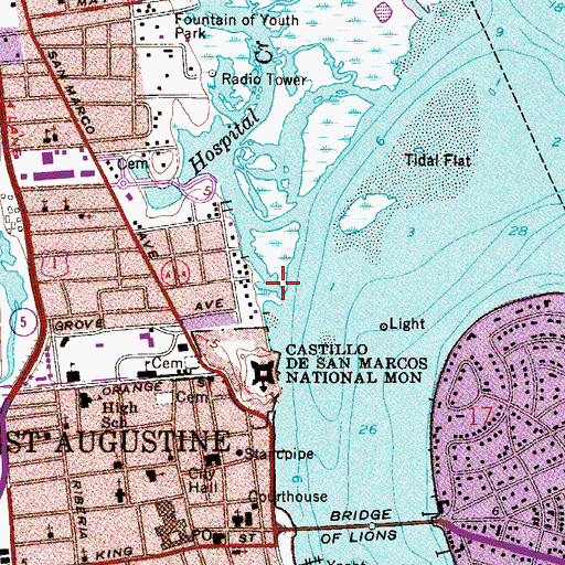 Topographic Map of Hospital Creek, FL