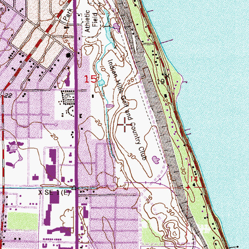 Topographic Map of Indian Hills Golf and Country Club, FL