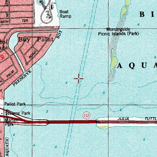 Topographic Map of Intracoastal Waterway, FL