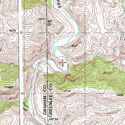 Topographic Map of Knight Canyon, AZ